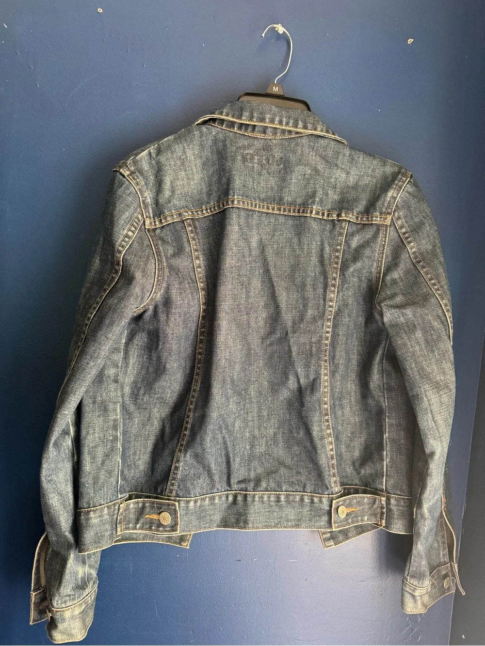 J. Crew Light Blue Striped Denim Jacket